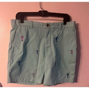 Vineyard Vines Men's Seahorse Casual Chino Shorts‎ Blue Size 32